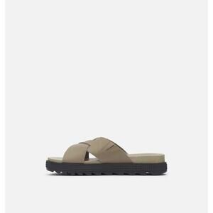 NIB Womens Sorel Roaming Criss Cross Slide Sandals Size 7.5 Sage